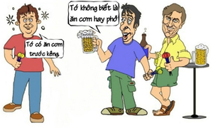 Ăn phở trước kẻng