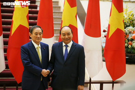 Thủ tướng Nguyễn Xuân Phúc tiếp đón và hội đàm với Thủ tướng Nhật Bản