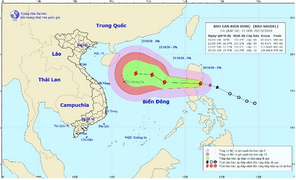 Sáng 21/10, bão Saudel vào Biển Đông, khả năng mạnh thêm