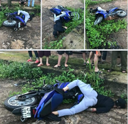 Tá hỏa phát hiện thanh niên chết úp mặt dưới đất, cạnh xe máy ở giữa đường