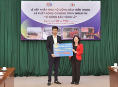 MED GROUP trao 1,5 tỷ đồng tới Hội Chữ Thập đỏ Việt Nam để ủng hộ miền Trung
