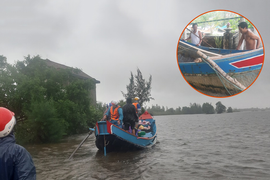 Những người hùng đưa thuyền bơ nan vào tâm lũ dữ cứu dân