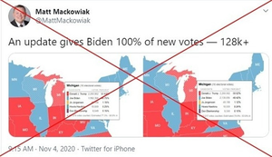 Số phiếu bầu cho ông Biden tăng vọt ở bang Michigan do lỗi đánh máy?