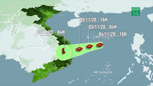 Bão số 10 áp sát đất liền, gây mưa rất to từ Quảng Nam đến Bình Định