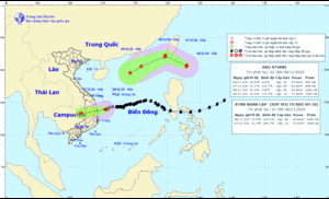 Bão Atsani gần Biển Đông, giật cấp 12