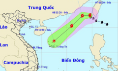 Bão số 11 suy yếu trên Biển Đông