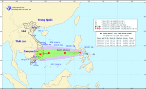Áp thấp nhiệt đới ở miền Trung Philippines đi vào Biển Đông, khả năng thành bão