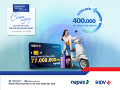 Cơ hội trúng Vespa Primavera cùng thẻ chip nội địa BIDV Smart