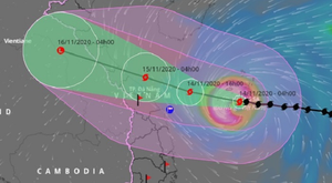 Trực tiếp: Đường đi của bão số 13 vào biển Hà Tĩnh đến Thừa Thiên-Huế