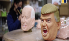 Video: Mặt nạ ông Donald Trump 'ế' khách tại Nhật Bản