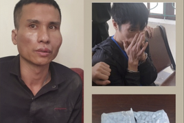 Bắt quả tang 2 kẻ giao dịch 1.000 viên ma túy trong trại lợn