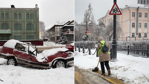 Mưa băng lớn chưa từng có tấn công, thành phố Nga tê liệt