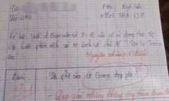 Cười ngất với nguyên nhân bài kiểm tra bị cô giáo trừ một điểm