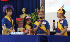 Học sinh tiểu học tranh tài thuyết trình khoa học bằng tiếng Anh