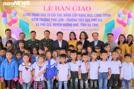 Báo VTC News bàn giao công trình lớp học ở Hà Tĩnh do Quỹ Thiện Tâm tài trợ