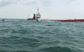 Giải cứu 10 người trên tàu hàng có nguy cơ bị chìm ở vùng biển Cù Lao Chàm