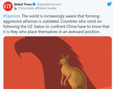 Trung Quốc tiếp tục đăng biếm họa 'đổ dầu vào lửa' giữa căng thẳng với Australia