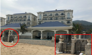 Lan Rừng Resort ngang nhiên lấn biển, đổ bê tông chặn đường ra biển của ngư dân