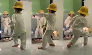 Dân mạng mê mệt xem clip cậu bé nhảy điêu luyện theo bài 'Làm gì phải hốt'