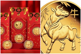 Gần Tết Tân Sửu, lì xì, tiền xu hình trâu đắt khách