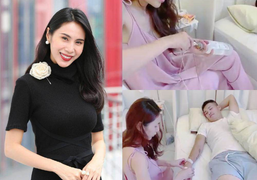 Clip Thủy Tiên truyền nước biển cho Công Vinh tại nhà gây tranh cãi