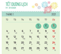 Lịch nghỉ Tết Dương lịch 2021 của các ngân hàng