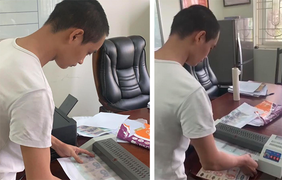 Bắt giữ thanh niên sản xuất tiền giả bằng máy photocopy