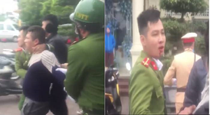 Tài xế xe máy ở Hải Phòng lăng mạ, đấm chảy máu một trung úy công an