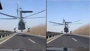 Video: Trực thăng chủ lực Z-8 của Trung Quốc bất ngờ xuất hiện trên cao tốc