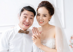 Ảnh cưới NSND Công Lý và vị hôn thê kém 15 tuổi