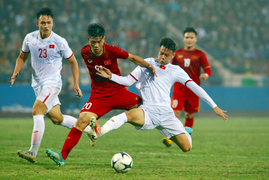 Quang Hải lập siêu phẩm, tuyển Việt Nam vẫn bị U22 Việt Nam cầm hòa