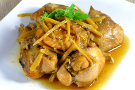 Gà kho gừng ấm nóng cho ngày lạnh 