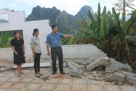 Trường mầm non ở Thanh Hóa bất ngờ sụt lún, 200 trẻ và cô giáo phải học nhờ