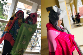 Ảnh: Những tuyệt chiêu chống rét 'bá đạo' của học trò