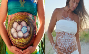 Mê mẩn loạt tranh vẽ trên bụng bầu của những người mẹ sắp sinh