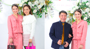 Công Lý cùng tân nương đến mừng đám cưới MC Thuỳ Linh