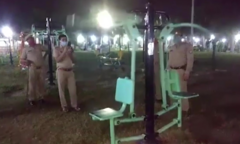 Clip: Cảnh sát giật mình vì 'gặp ma' trong công viên