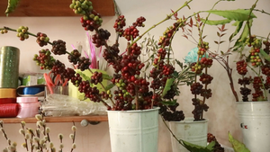 Video: Độc đáo dùng cành cà phê tươi trưng Tết ở TP.HCM