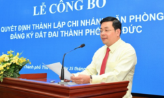 Thành lập chi nhánh Văn phòng Đăng ký đất đai TP Thủ Đức 