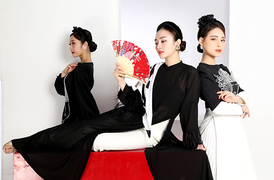 Ngắm loạt áo dài lấy cảm hứng từ dân ca quan họ của NTK Cao Minh Tiến 