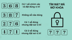 Mã số để mở khóa là bao nhiêu?