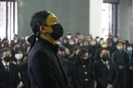 Nghẹn lòng nghe thư tiễn biệt của NS Quốc Trung trong tang lễ NSND Trung Kiên