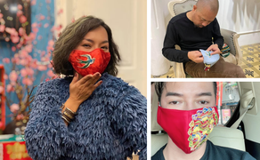 NTK Đức Hùng thêu khẩu trang tặng 'cả làng' sao Việt dùng trong dịp Tết