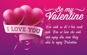 Thiệp Valentine đẹp và lãng mạn cho tình nhân