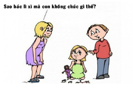 Hố nặng khi dạy con nhận lì xì