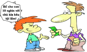 Bố tưởng bở khi con trai xin tiền