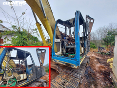 Bị kẻ gian thiêu rụi máy múc gần 1 tỷ đồng ngay ngày giáp Tết