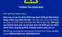 Cảnh báo trò lừa đảo tin nhắn giả ngân hàng