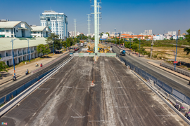 Ảnh: Cầu Mỹ Thủy 3 ở TP Thủ Đức trước ngày hoàn thành