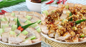 Món ngon mỗi ngày: Thịt ba chỉ luộc rưới sốt tỏi